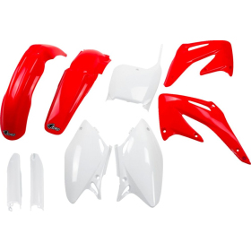 UFO Plastikų kompl. Honda CRF 450R 02-03 Balta/Raudona