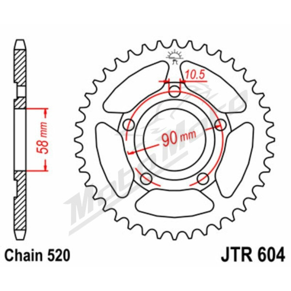 JT Grandinės komplektas 520X1R3 14/40 Honda CRM 125R 90-99