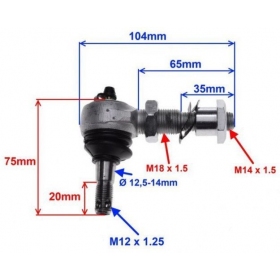 Vairo traukė ATV SHINERAY/ XY150ST/ XY200ST-9 150-200cc M14/ M18/ M12 1vnt.