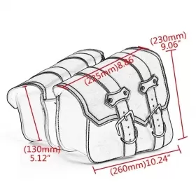 Leather bags 23x26cm 2 pcs.