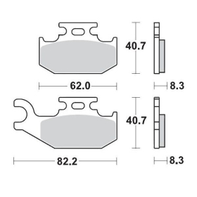 MOTO-MASTER Racing Brake Pads ATV Suzuki LT-A / LT-F 400-750 05-24