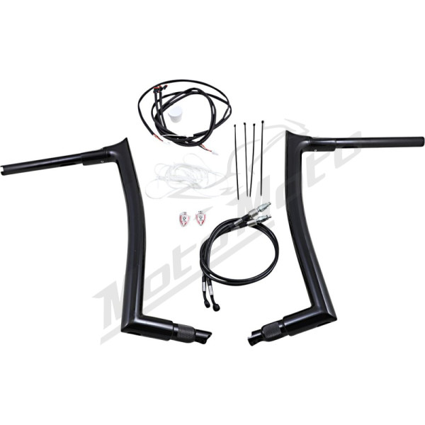FAT BAGGERS INC. PointedTop Handlebar Kit Black89x40.5cm Harley Davidson FLHR / FLHRC / FLHRXS 1690-1800 08-20