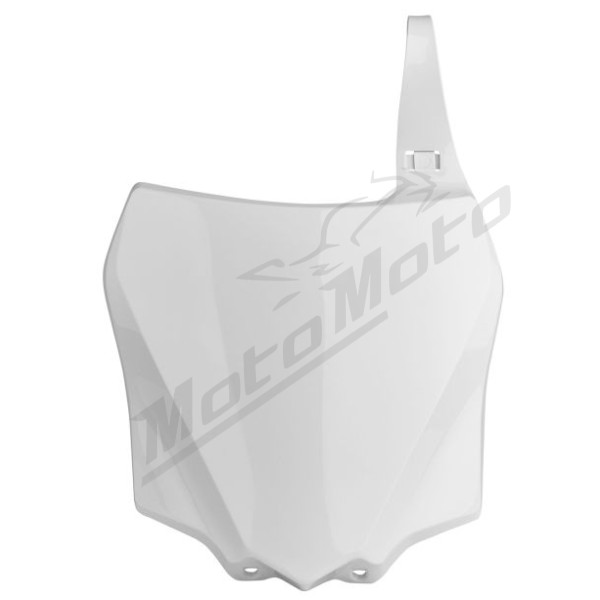 Front number plate white CEMOTO Kawasaki KX 85-100cc 2014-2021