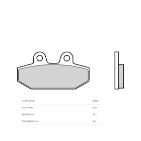 BREMBO Sintered stabdžių trinkelės galinės HARLEY DAVIDSON 1745-1868cc 2018-2020