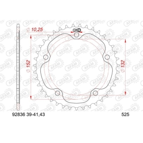 AFAM Steel Standard Rear Sprocket 525 39-43 teeth
