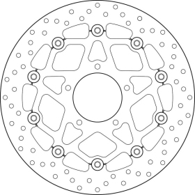 BREMBO Serie Oro apvalus plaukiojantis stabdžių diskas priekinis MV AGUSTA BRUTALE / DRAGSTER / F3 / RIVALE / STRADALE / TURISMO 675-1078cc 2004-2024