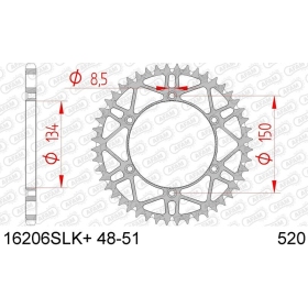 AFAM Steel Self-Cleaning Rear Sprocket 520