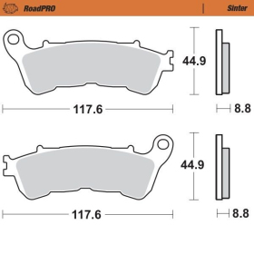 MOTO-MASTER Roadpro Rear Brake Pads Honda CBF 1000 06-14