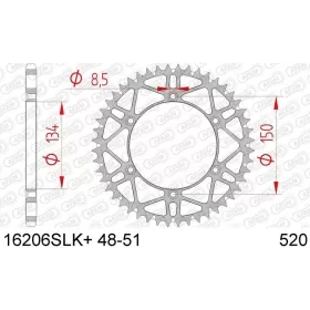 AFAM Steel Self-Cleaning Rear Sprocket 520