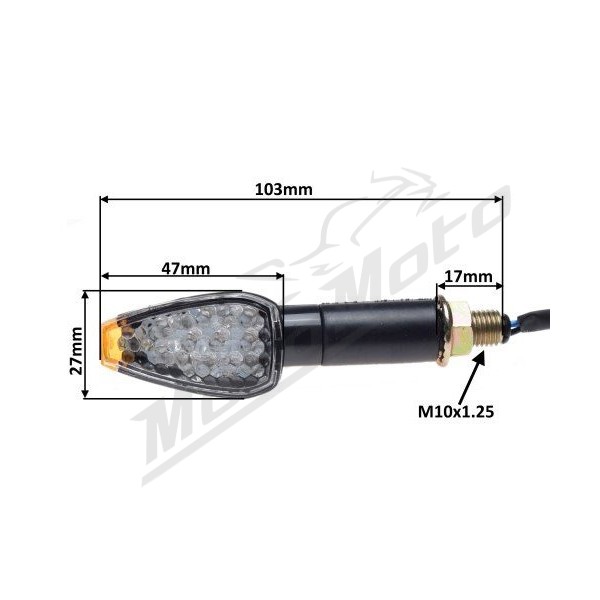 Universal turn signals Black LED 2pcs