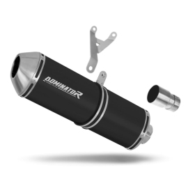 Piaggio MP3 500 2006-2014 Dominator Exhaust Silencer Muffler OVR BLACK + dB killer