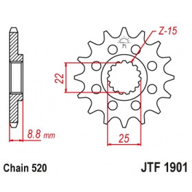 Front sprocket JTF1901