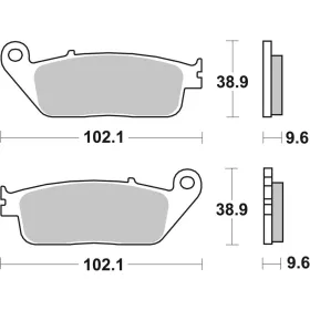 SBS HF Street 630HF Ceramic Organic Brake Pads Daelim / Honda / Triumph / Victory 125-1500cc 88-18
