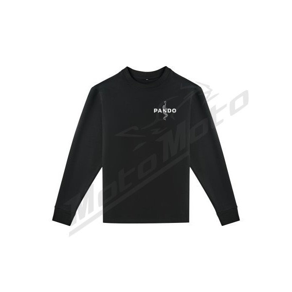 PANDO MOTO TOMMY PAIN BLACK Oversized Long sleeve T-shirt Unisex