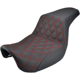 SADDLEMEN Step-Up Seat Red Harley Davidson FLD / FXDB / FXDBB / FXDF / FXDWG 1584-1800 06-17