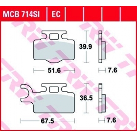 STABDŽIŲ TRINKELĖS TRW MCB714SI OFFROAD