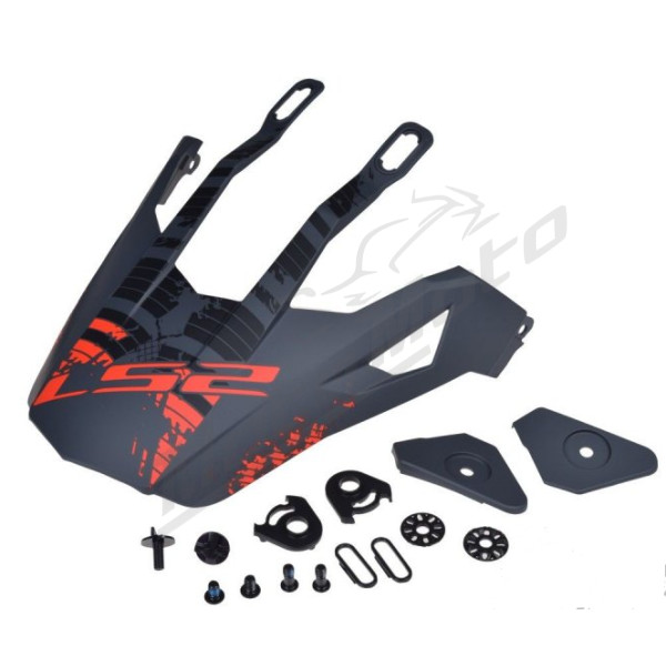 LS2 MX702 PEAK CRAZY MATT BLACK RED