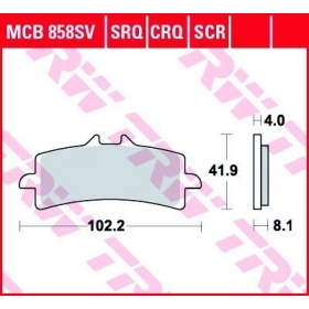 BRAKE PADS TRW MCB858CRQ SPORT CARBON