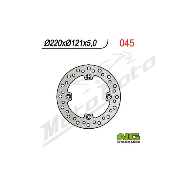 NG BRAKES Fixed Rear Brake Disc 220mm Honda CR / NX / TRX 125-500cc 86-01