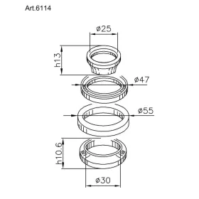 Fork bearing set BUZZETTI YAMAHA T-MAX 500cc 2001-2007