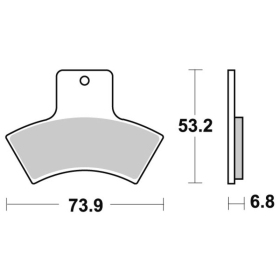 Sbs stabdžių trinkelės 755ATS Sintered POLARIS
