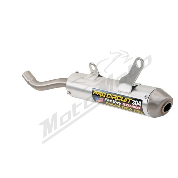 PRO CIRCUIT 304 Silencer Stainless Steel/Aluminum Kawasaki KX 125 88-89