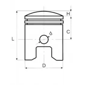 Piston HONDA (47,50mm height) PIN Ø10 Ø41/ 41,25/ 41,50/ 42/ 42,50 