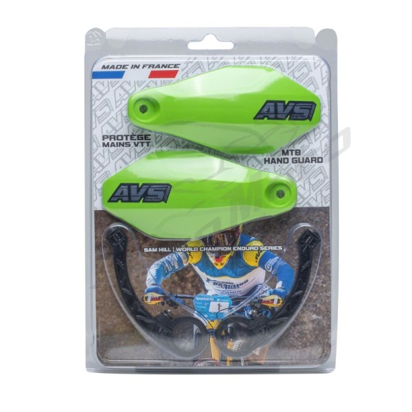 AVS RACING Handguards Kit Plastic Lime