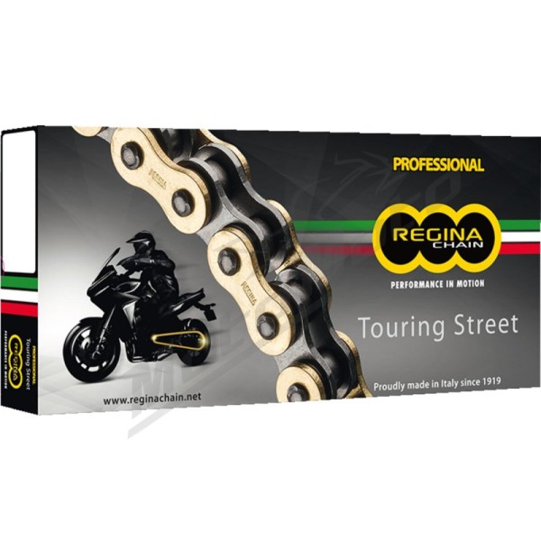 REGINA 520 ZRT Chain 110 Links Aprilia / Beta / BMW / Cagiva / Ducati / Fantic / Gilera / Honda / Husqvarna / Hyosung / Kawasaki / KTM / Kymco / Laverda / Suzuki 125-750 77-25