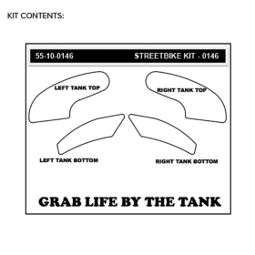 Stompgrip Street Bike Tank Grips - Volcano Clear