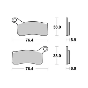 Sbs stabdžių trinkelės 866RSI Racing Sintered KTM