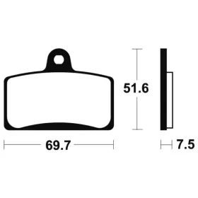 TECNIUM Street Organic Brake pads - MA321 Aprilia / Derbi / Gilera / Malaguti / Motor Hispania / Peugeot / Rieju / Tomos 50-125cc 04-18