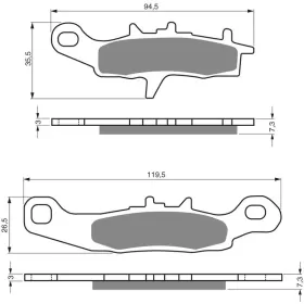 GOLDFREN Brake Pads 108 Ceramic Carbon S33 Kawasaki / Suzuki 80-100 97-23