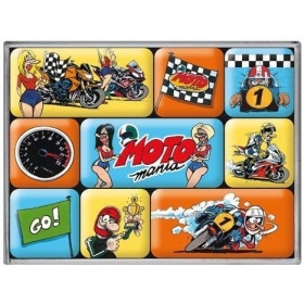 Set of magnets FIAT 500 LOVED 2,2x2,2 / 4,5x2,2 9pcs.