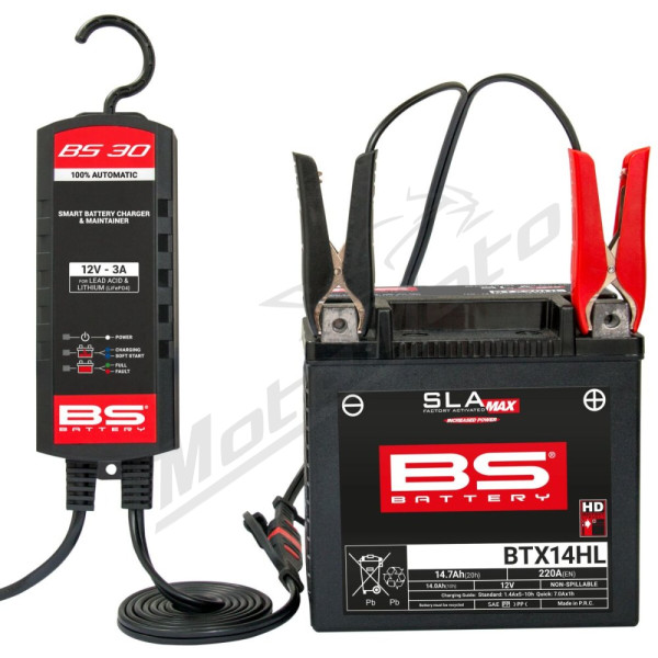 BS BATTERY BS30 Charger UK-Plug 12V 3A