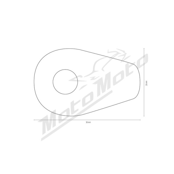 HIGHSIDER Mounting Plates Indy Spacer Black Aluminium for Yamaha 600-1000cc 09-25