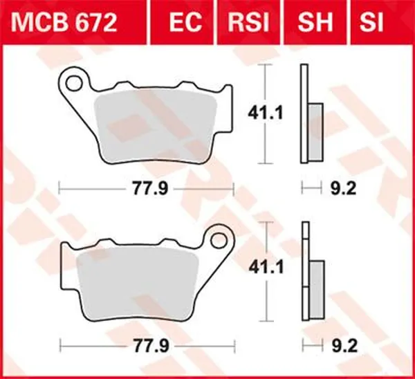 TRW RSI Series Sindered Off-Road Race Brake Pads Aprilia / GasGas / Husaberg / Husqvarna / KTM / TM Racing 80-690cc 93-17