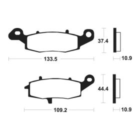 TECNIUM Street Performance Sintered Metal Brake pads - MR386 Kawasaki / Suzuki 900-2000cc 00-18