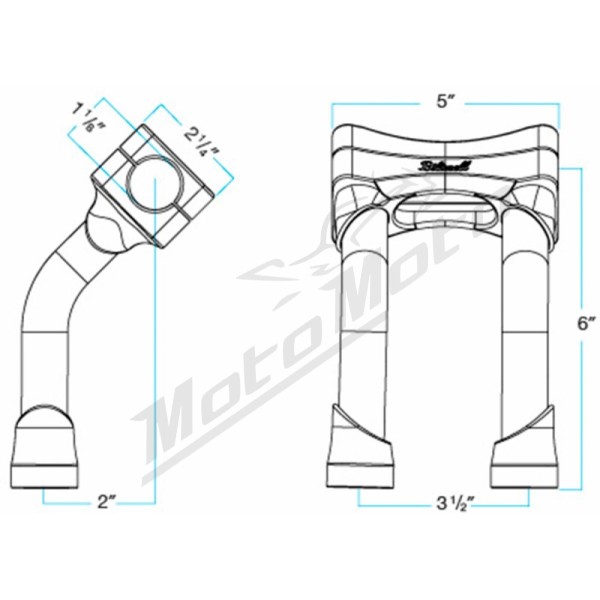 BILTWELL Murdock O/S Risers 28,6mm 15cm