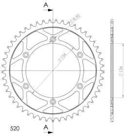 Supersprox Steel Rear sprocket 49 Black 