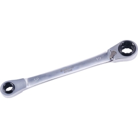 BIKESERVICE 4-In-1 Reversible Ratchet Wrench 12 mm, 14 mm, 17 mm, 19 mm