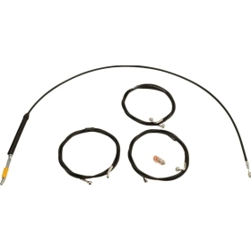 LA CHOPPERS Standard Black Vinyl Handlebar Cable/Brake Line Kit Harley Davidson 1868-1977 23-26