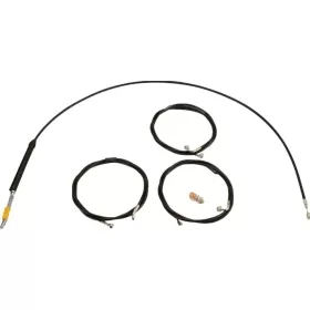 LA CHOPPERS Standard Black Vinyl Handlebar Cable/Brake Line Kit Harley Davidson 1868-1977 23-26