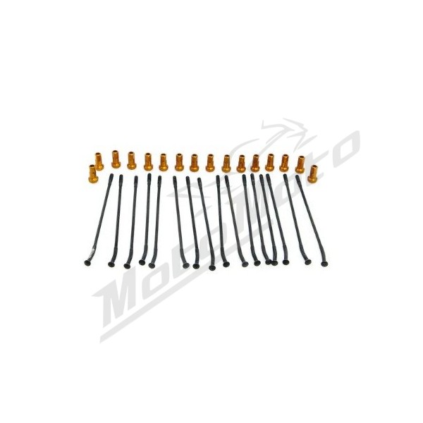 KITE Rear Wheel Spoke And Nipple Replacement Kit Black 14" 16pcs.