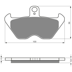 GOLDFREN Brake Pads 117 Ceramic carbon AD BMW K / R 100-1100 89-00