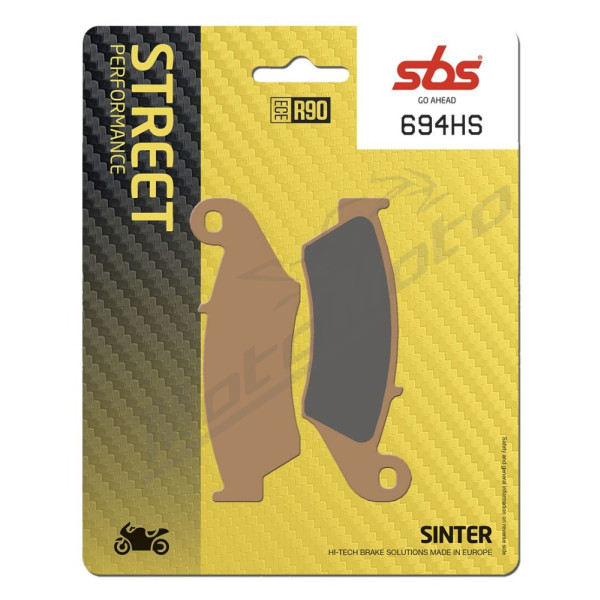 SBS HS Street Excel 694HS Sintered Front Brake Pads Cannondale / HM Moto / Honda / Kawasaki / Suzuki / Yamaha 125-750cc 93-20