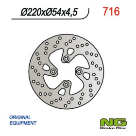 NG BRAKES Front Fixed Brake Disc 220mm MBK / Yamaha 125-180cc 98-09