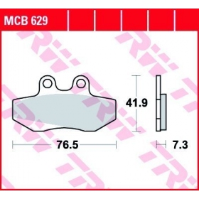 STABDŽIŲ TRINKELĖS TRW MCB629 STANDARD