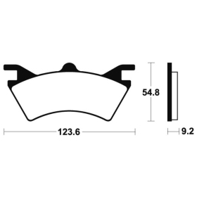TECNIUM Racing MX/ATV Sintered Metal Brake pads - MOR257 Polaris Sportsman 500 00-10