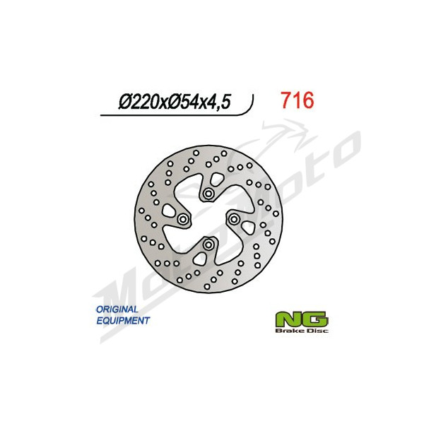 NG BRAKES Front Fixed Brake Disc 220mm MBK / Yamaha 125-180cc 98-09